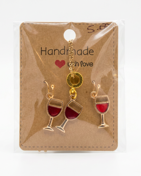 Wine Glass Jewelry Set