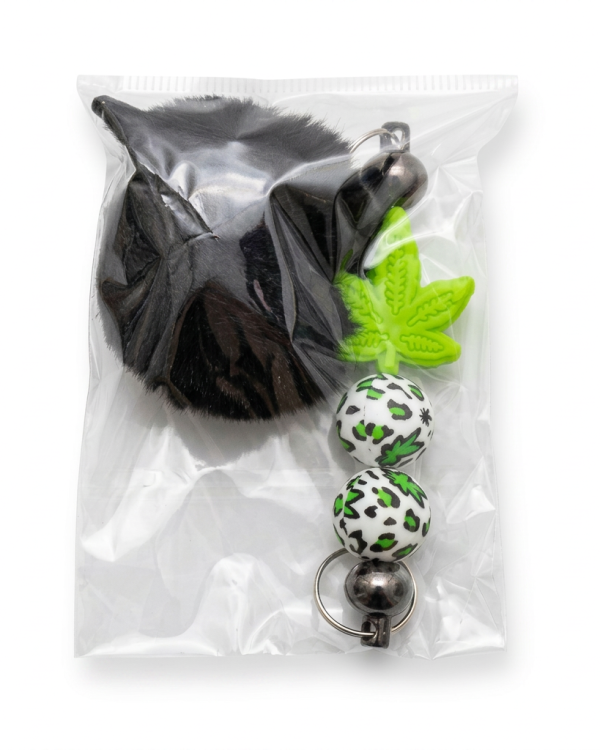 Wild Leaf Pompom Keychain