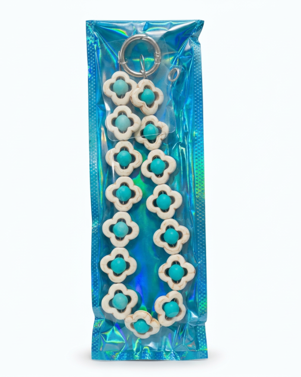 Teal Quatrefoil Phone Bar