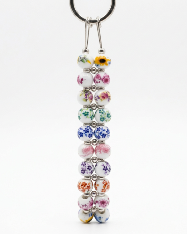 Porcelain Floral Phone Chain